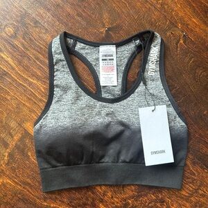 Gymshark Adapt Ombre Seamless Sports Bra Gray/ Black  Size XS